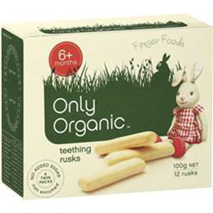 only organic baby teething rusks 100g
