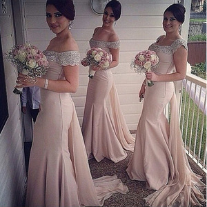royal blue and peach bridesmaid dresses