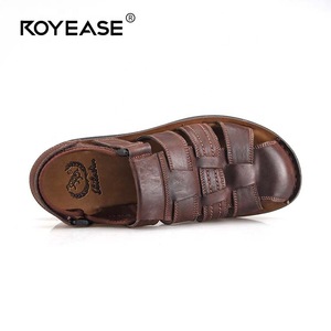 leather closed toe sandals mens