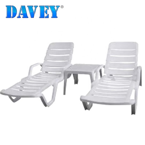 white pvc sun loungers