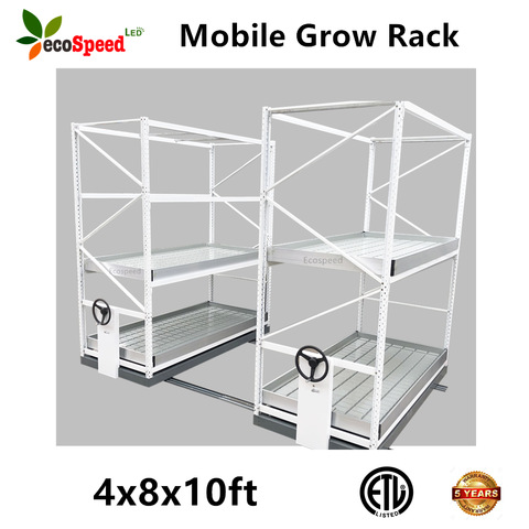 Ecospeed Hydroponic Mobile Grow Rack System Horticulture Vertical Grow ...