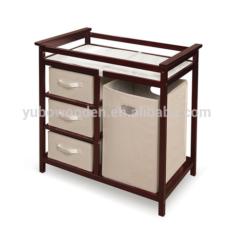 wooden baby changing table