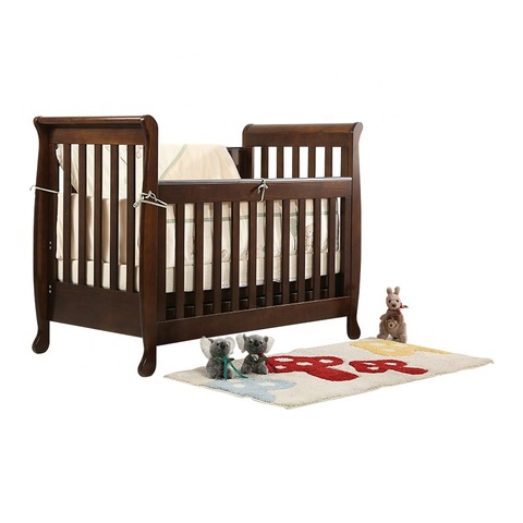 luxury royal wooden baby crib