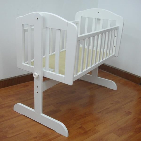 unfinished solid wood crib