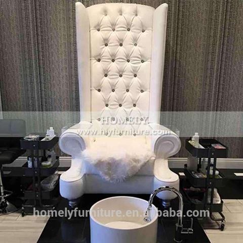 wholesale nail salon beauty luxury high back throne white massage spa