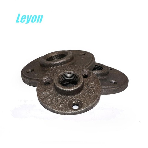 Lot De 20 Raccords Plancher En Fonte Malléable Noir 3/4" - Pour Tuyauterie Fixe